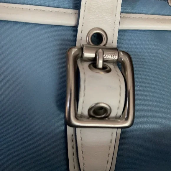 Blue COACH PURSE | Baby Blue and White | Med NWOT - Picture 8 of 9